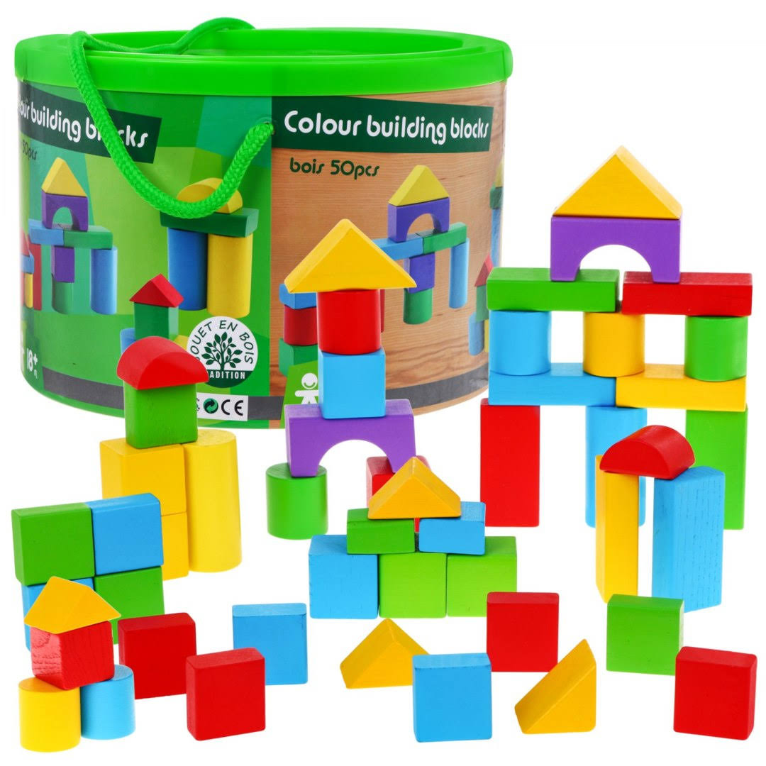 Coloured cheap building blocks