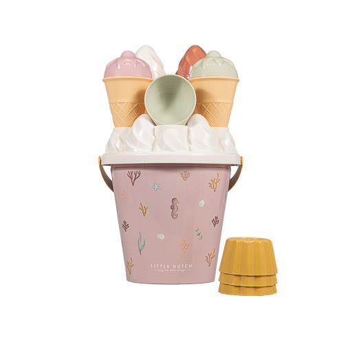 Little Dutch Ice Cream Beach Bucket Set | Ocean Dreams (Pink)