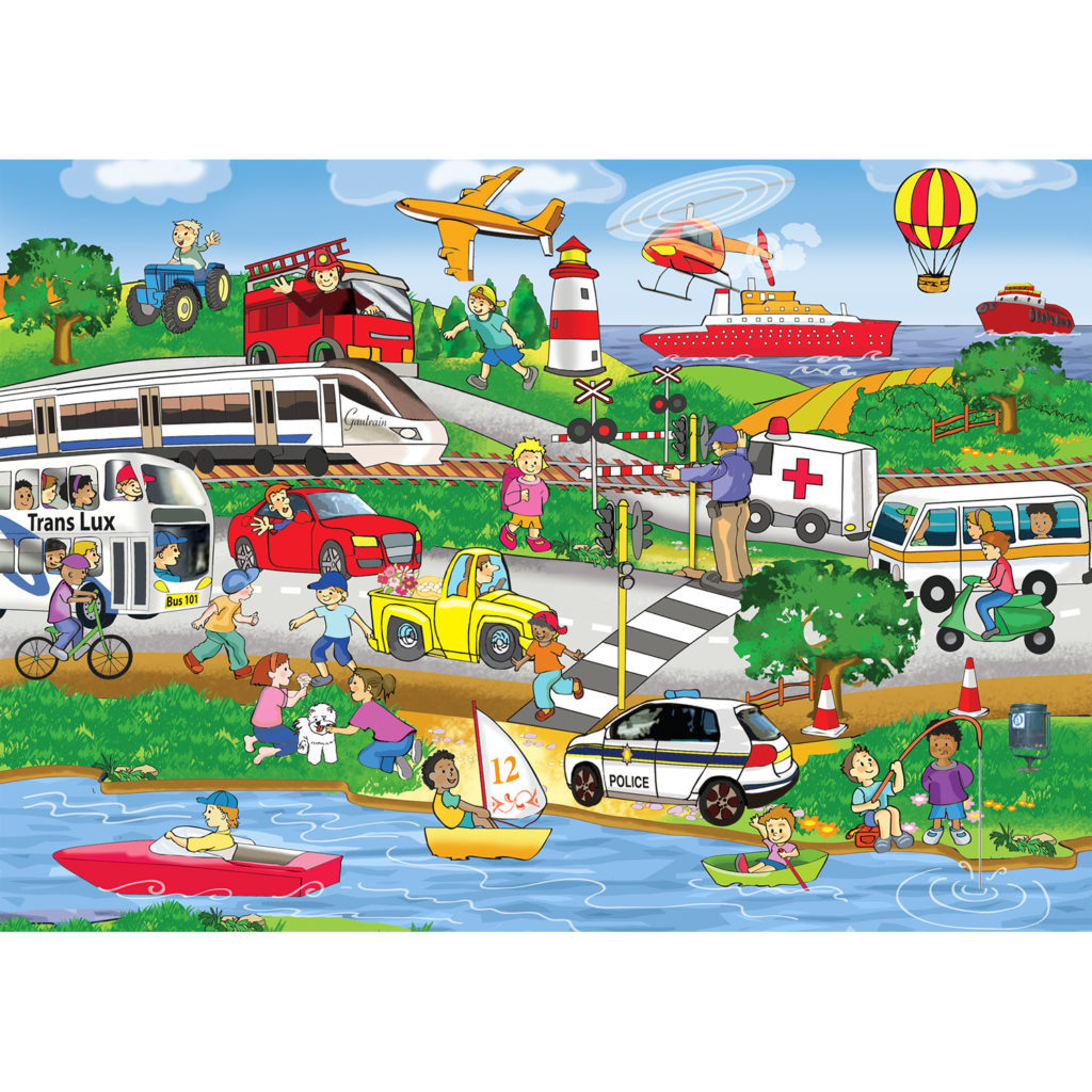 Transport 24 Piece Wooden Puzzle