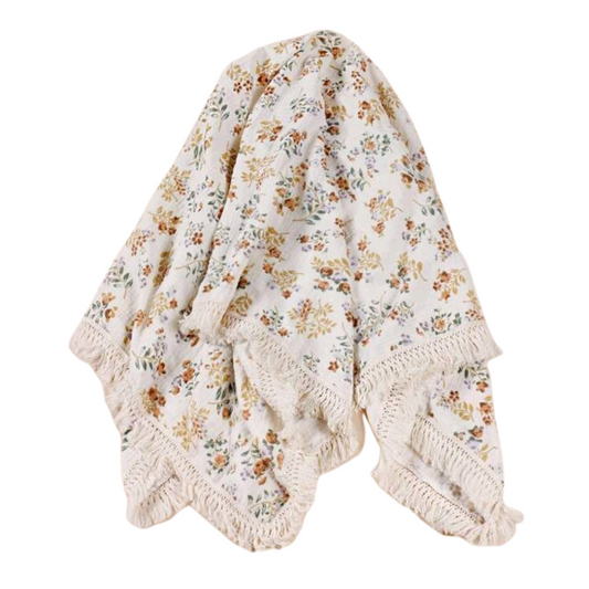 Vintage Floral Muslin swaddle blanket