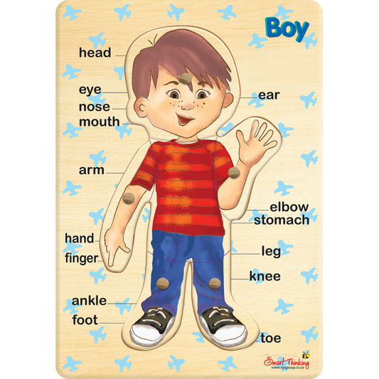 My Body – Boy – Peg Puzzle 6pc