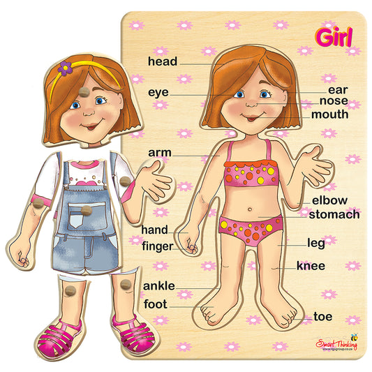 My Body – Girl – Peg Puzzle 6pc