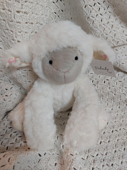 Peluche Sitting Lamb White 21cm