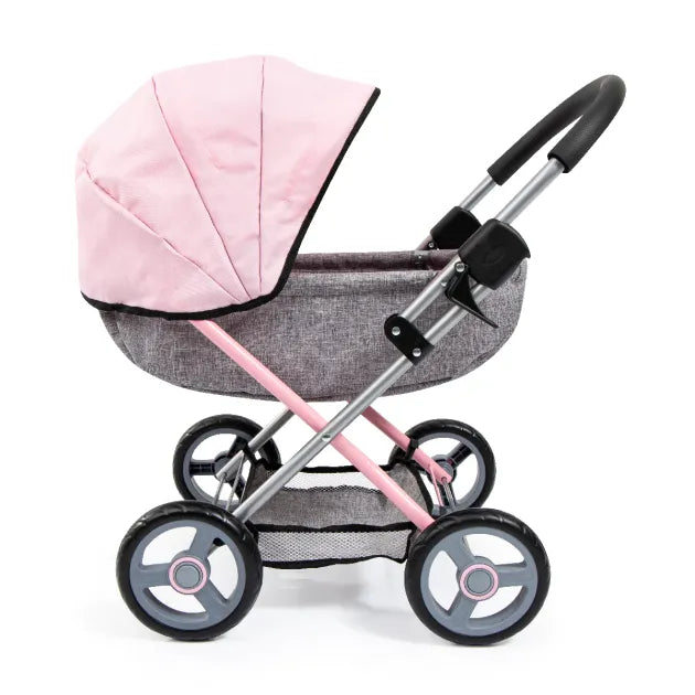 Bayer Cosy Doll's Pram - Butterfly (Pink and Grey)