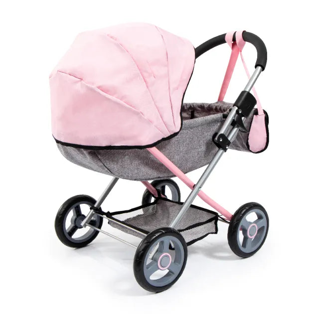 Bayer Cosy Doll's Pram - Butterfly (Pink and Grey)