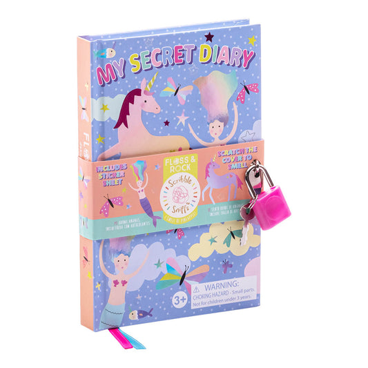 Floss & Rock Scented Secret Lock and Key Diary: Fantasy