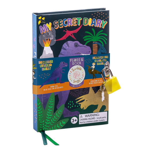 Floss & Rock Scented Secret Lock and Key Diary: Dino