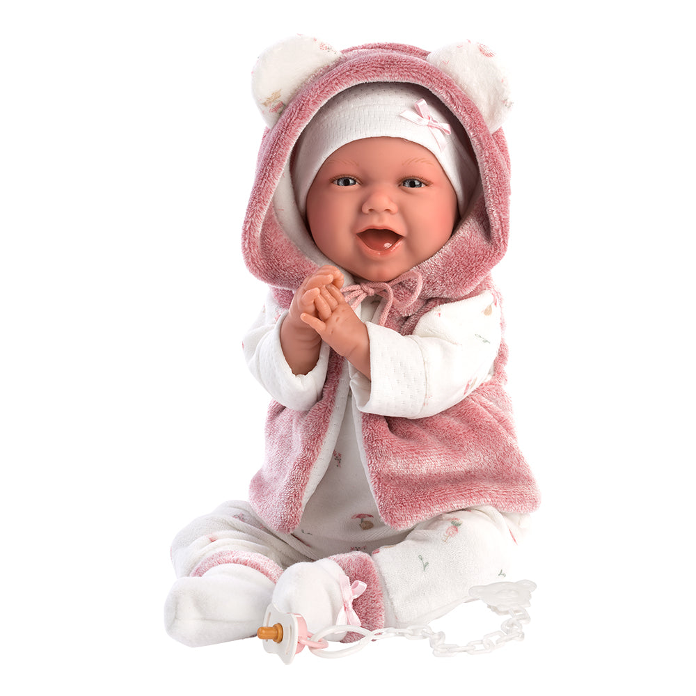 Llorens – Baby Doll with Hooded Coat, Clothing & Accessories: Mimi – 40cm (Mechanism Included)