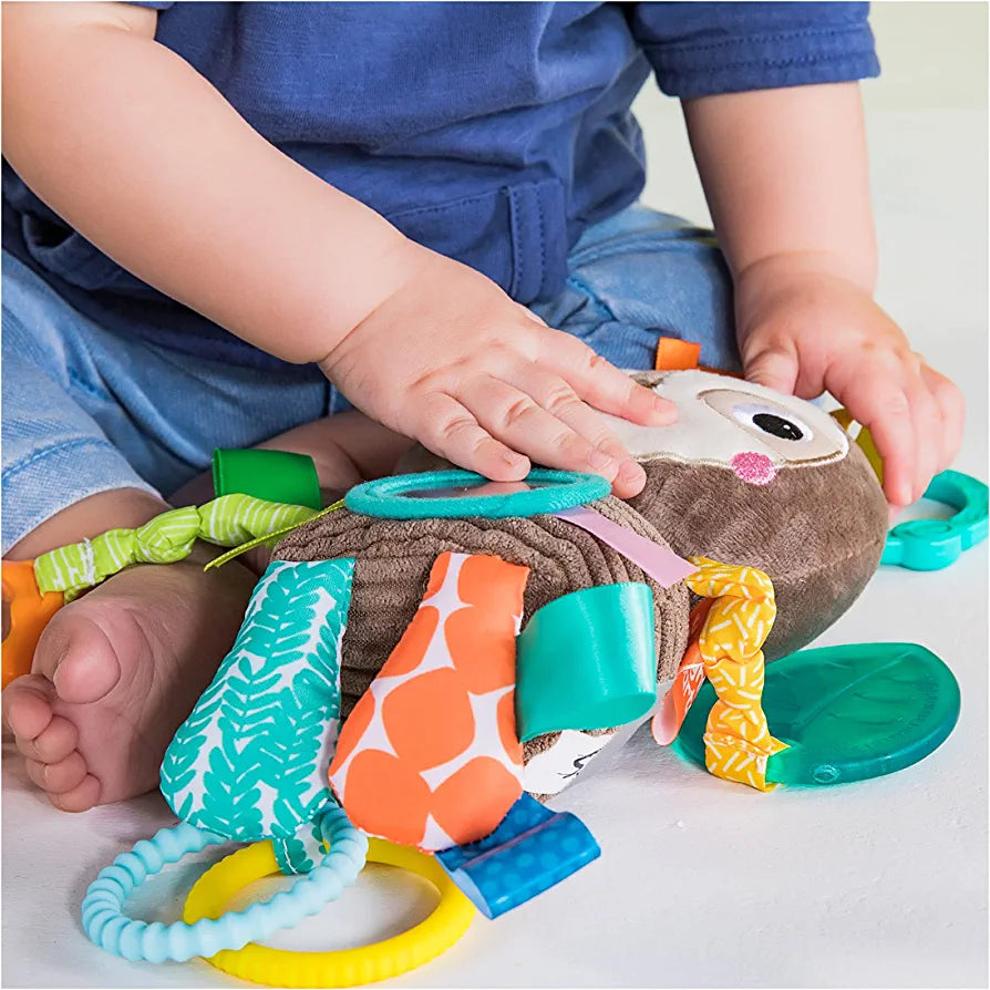 Bright Starts Playful Pals Take Along Activity Toy, Sloth, Newborn +