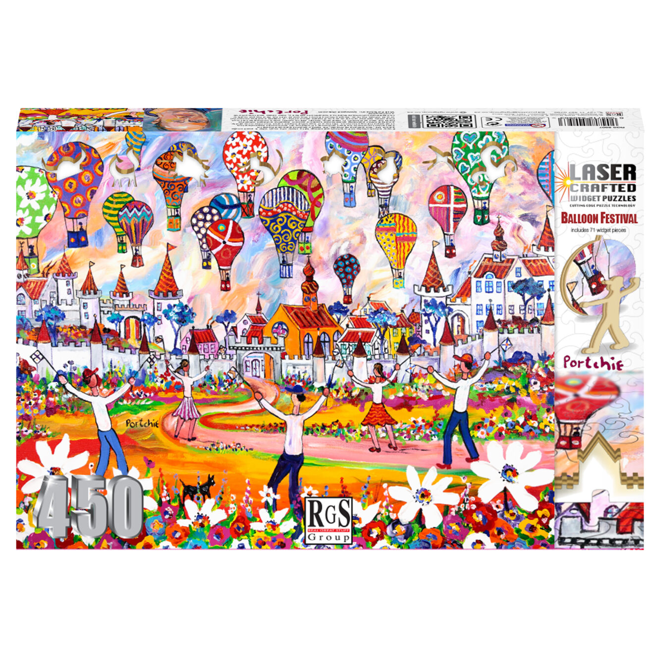 Portchie Balloon Festival Laser Crafted Widget Puzzle 450pc