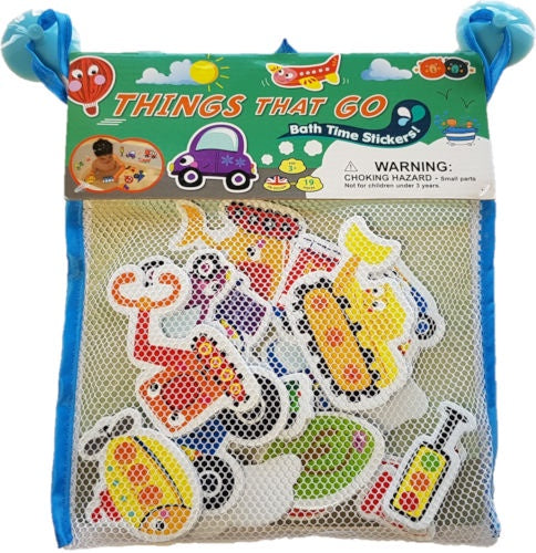 BATH TIME STICKERS: THINGS THAT GO