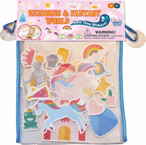 BATH TIME STICKERS: UNICORNS & FANTASY WORLD