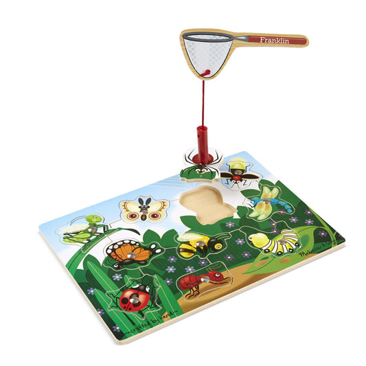 Melissa & Doug Wooden Magnetic Puzzle Game Bug Catching