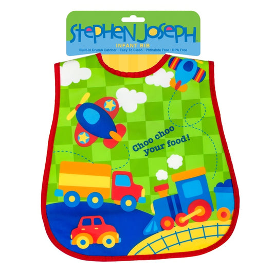 Stephan Joseph Wipeable Bibs Transporation