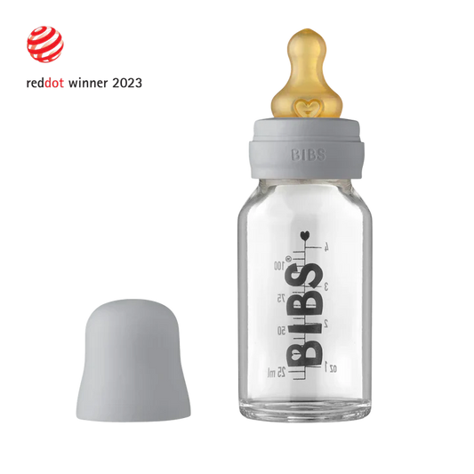 BIBS Baby Glass Bottle Complete Set 110ml - Cloud