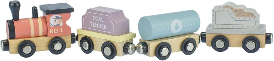 Tooky Toy My Forest Friends Wooden Train and Carriage Set