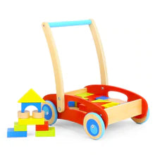 Tooky Toy Sturdy Walker with blocks