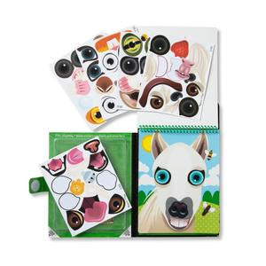 Melissa & Doug On the Go Make-a-Face Pets Reusable Sticker Pad