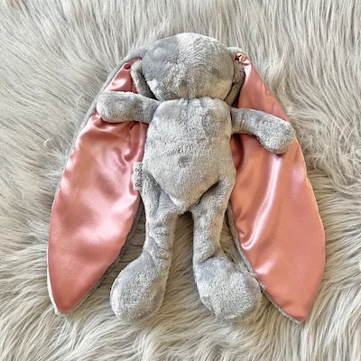 Tiger Lily Grey Bunny with Pink