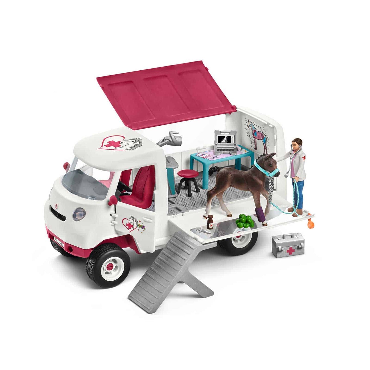 Schleich Mobile vet with Hanoverian foal