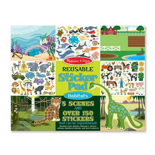 Melissa Doug Reusable Sticker Pad - Habitats