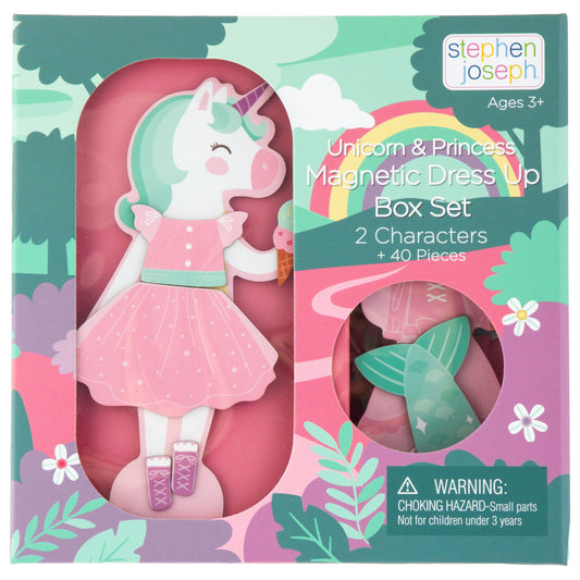 Stephen Joseph Magnetic Dress Up Doll- Unicorn and Princess