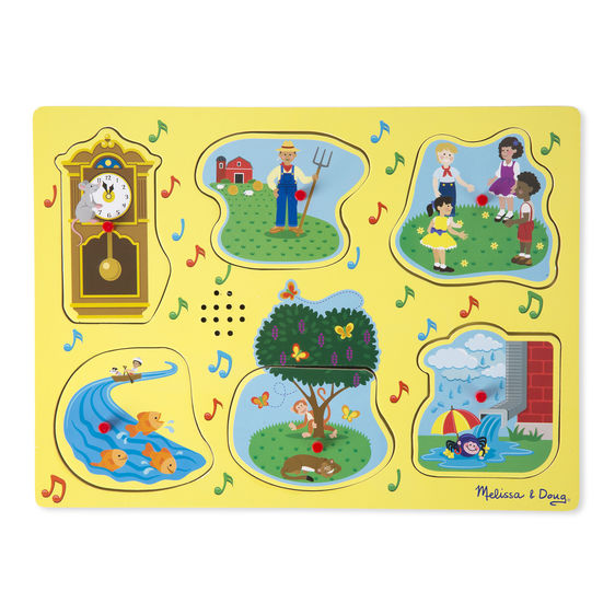 Melissa & Doug Sound Puzzle: Sing-Along Nursery Rhymes - Yellow